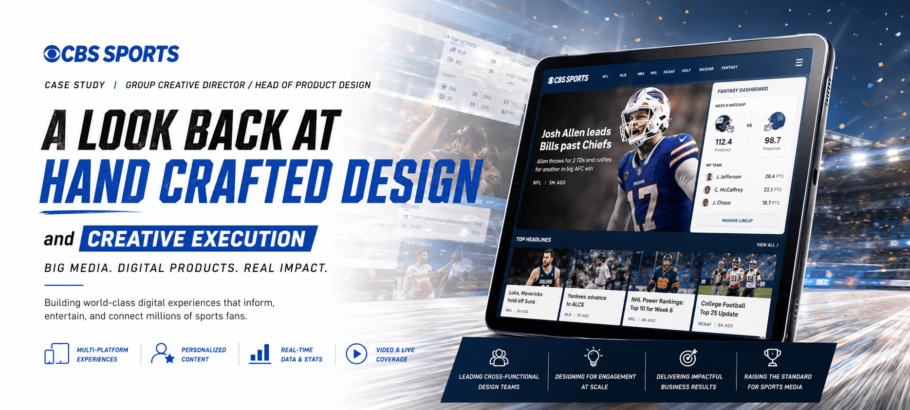 CBS Sports Digital: Leading Product Experiences at Scale hero