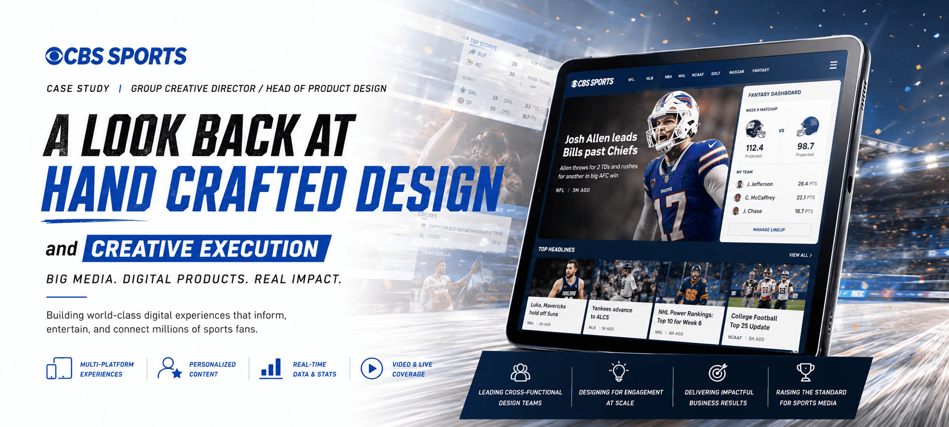 CBS Sports Digital — product experience hero