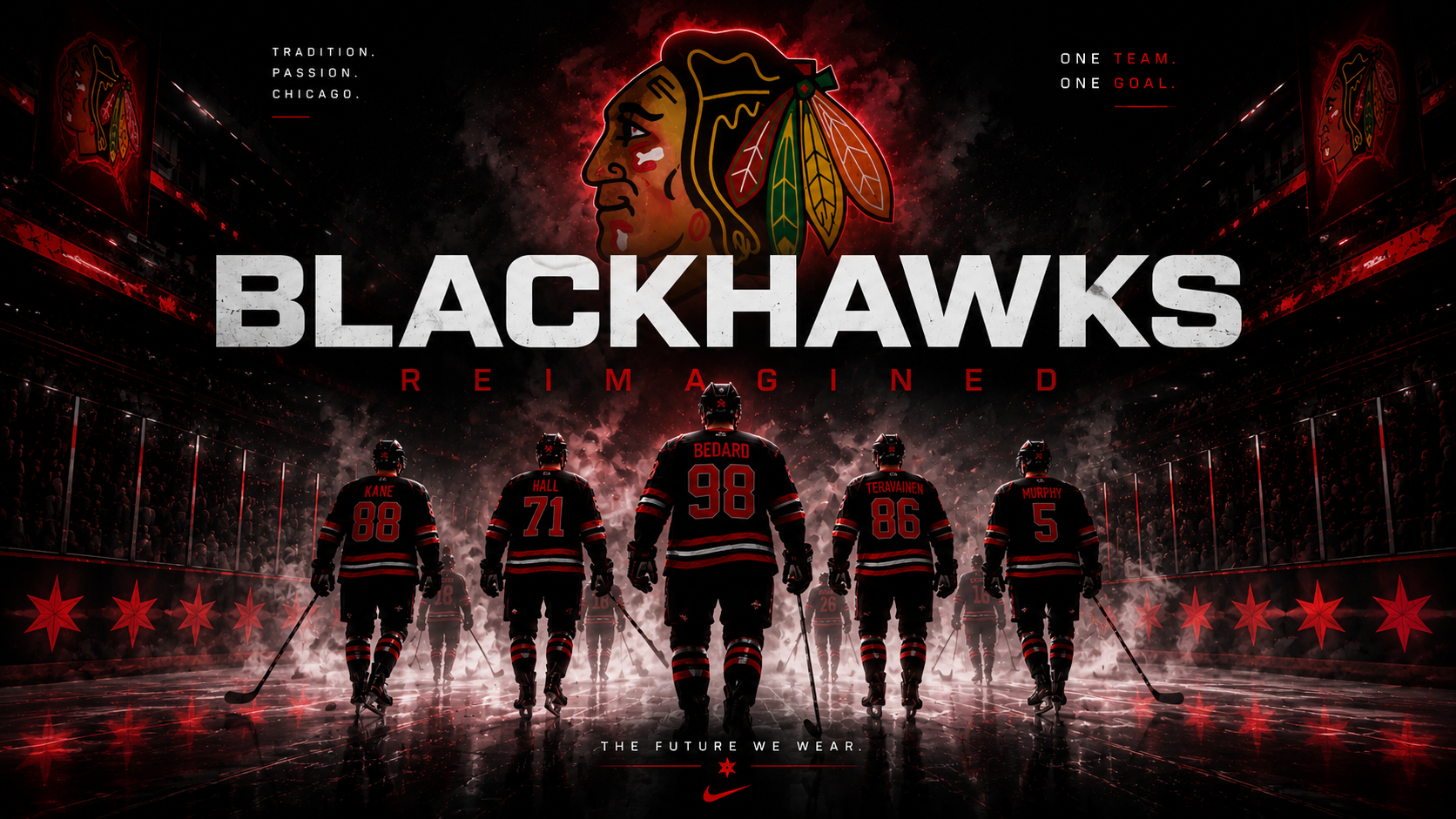 Chicago Blackhawks reimagined — team concept hero