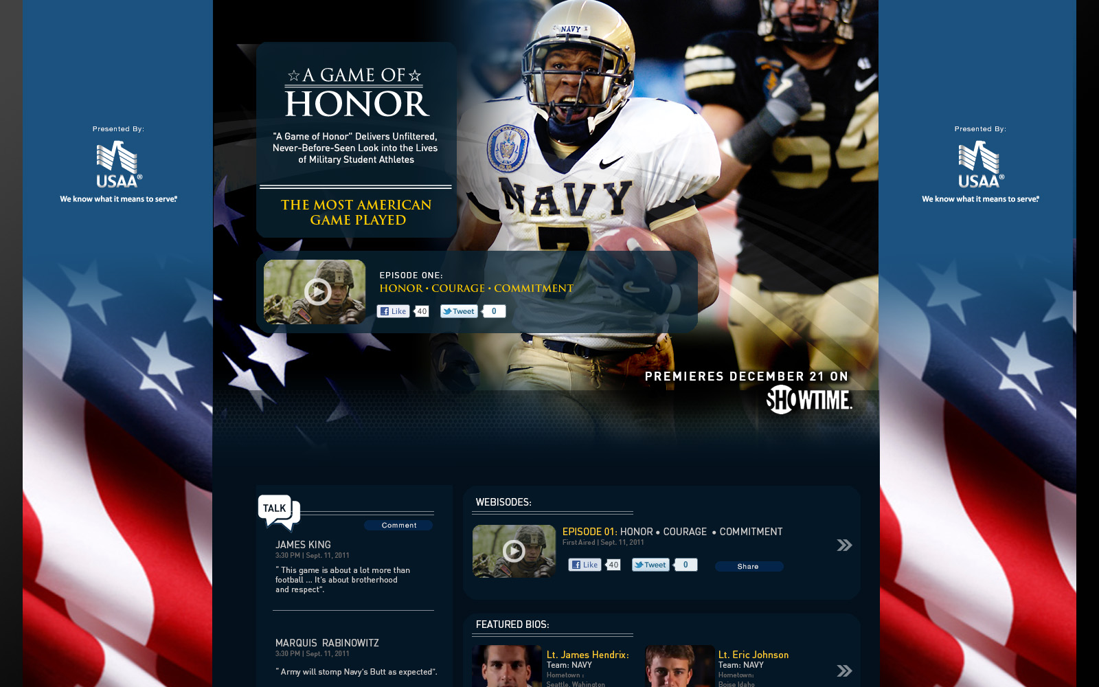 Game of Honor — digital storytelling microsite