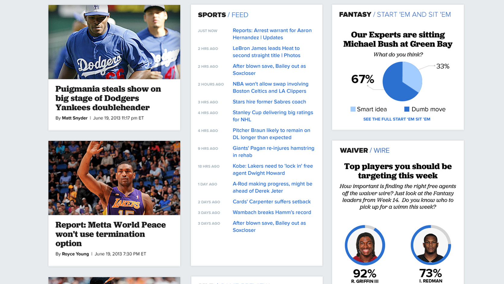 CBS Sports.com — commercial experience and audience engagement initiatives
