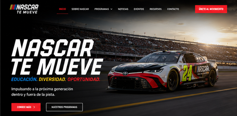 NASCAR Hispanic Marketing — featured campaign creative