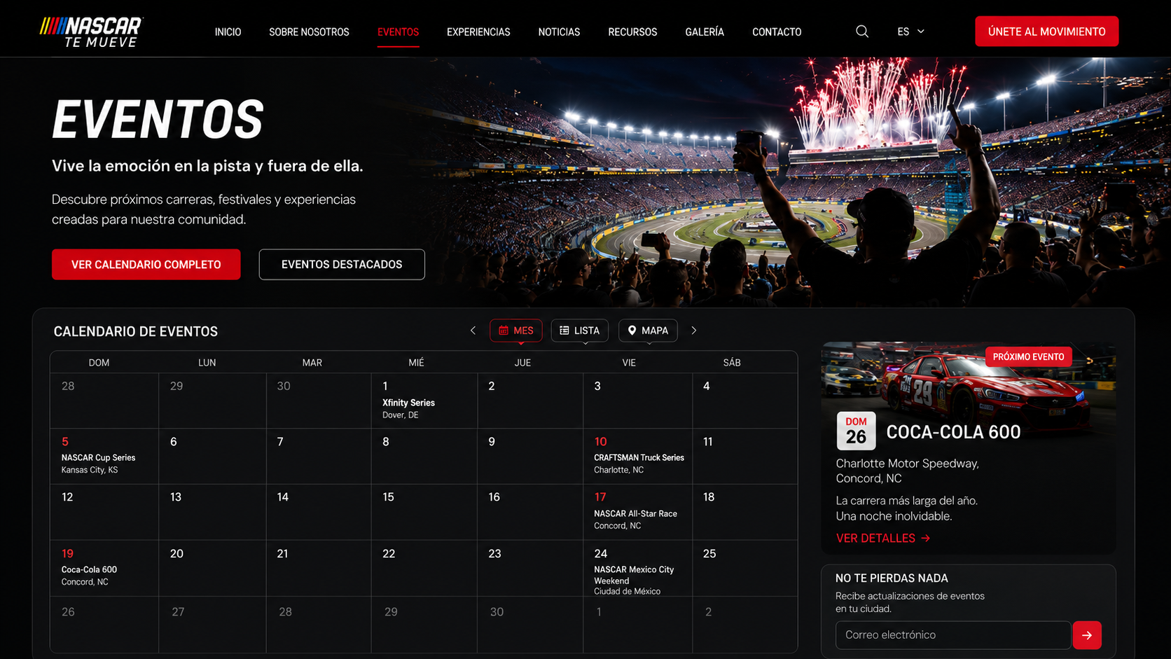 NASCAR Hispanic Marketing — digital and experiential campaign execution