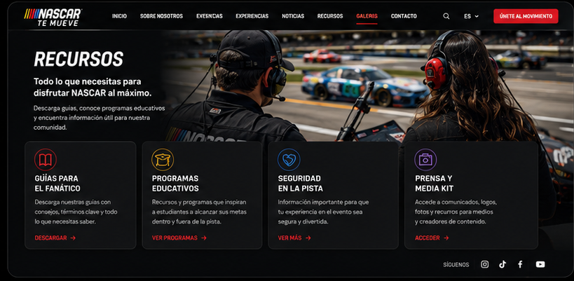 NASCAR Hispanic Marketing — digital and experiential campaign execution